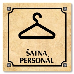 Šatna personál, 80x80mm, pergamen, Kansas